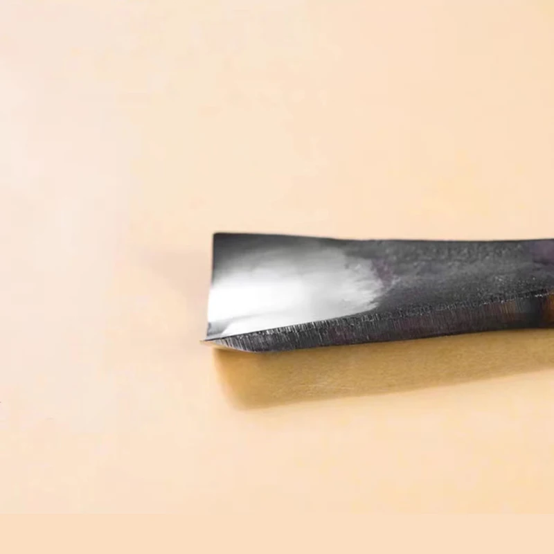 Holzschnitzwerkzeug, handgefertigtes Holzbearbeitungs-Schnitzwerkzeug, Bogen-Schnitzmesser, Schleifmesser mit Griff, Rundmesser für Tiefenarbeiten – Detail 4