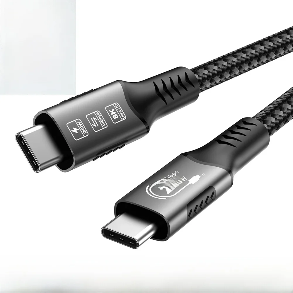 FDBRO Kabel typu C 40 Gb/s 8K 60 Hz Standardowy kabel USB4 USB C PD 240W do szybkiego ładowania Thunderbolt 4 Huawei Iphone 15 Macbook Pro — zdjęcie produktu 7