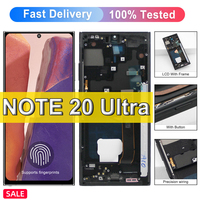 Amoled Note 20 Ultra Screen, For Samsung Galaxy Note 20 Ultra Display N986B/DS N986U Touch Screen Digitizer Replacement +Frame