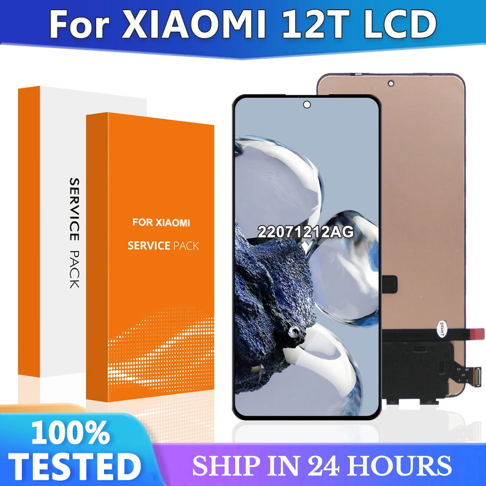 

For Xiaomi 12T LCD 22071212AG Display Touch Screen Digitizer Assembly For Mi 12t Pro LCD 22081212UG Display With Frame