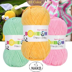 Nako Bonbon Panda Baby Hand Knitting Yarn, 100 Grams Of 120 Meters, 33 Color, Polyester, Yarn,Cardigan, Scarf, Beret, Sweater, Booties, Blanket, Home Decoration, MADE IN TURKEY