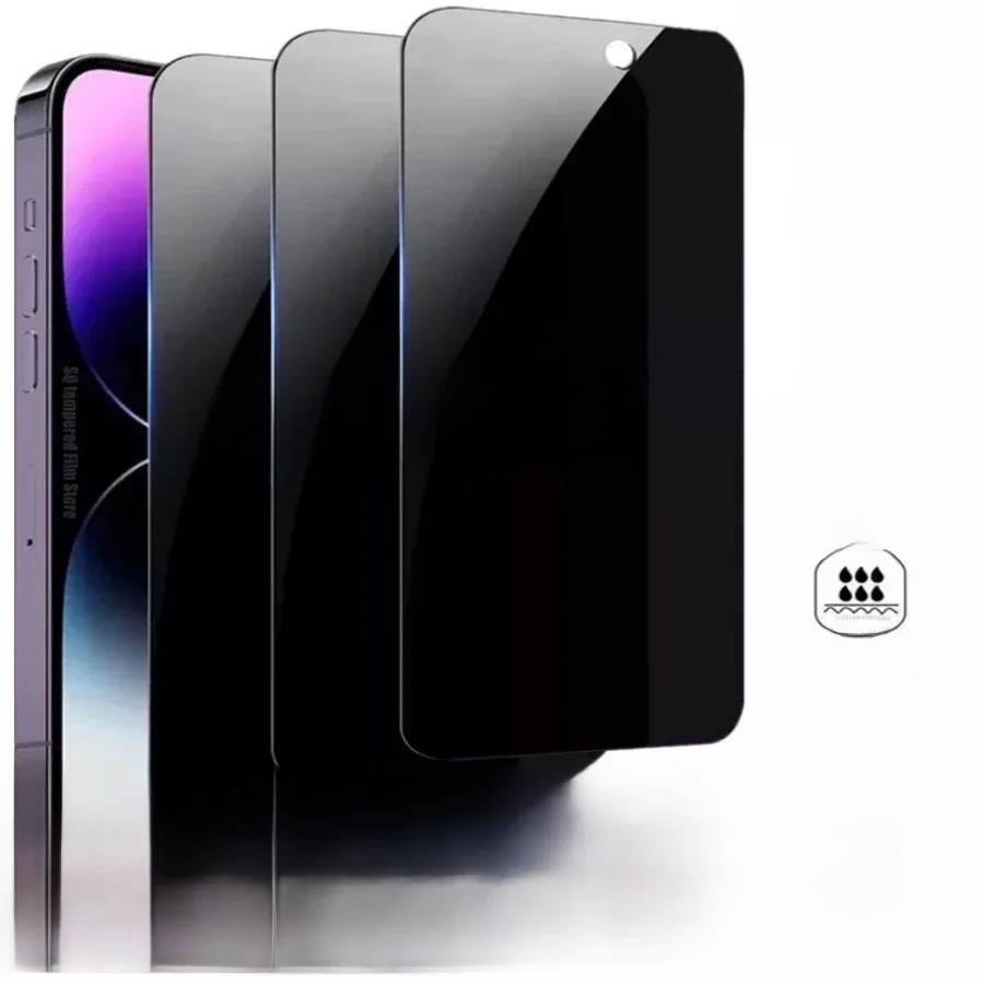 3 sztuki ochraniaczy ekranu do iPhone'a 16 15 12 13 14 Pro Max Mini 8 Plus Szkło hartowane antyszpiegowskie do iPhone'a 11 Pro XS MAX XR — 2