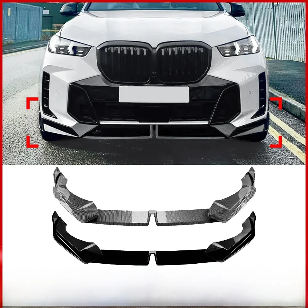 Auto Voorbumper Lip Splitter Voor Bmw X5 G05 X6 G06 M Sport Lci 30d 40i M60i 2023-2024 Lagere Spoiler Deflector Body Kit - afbeelding 2