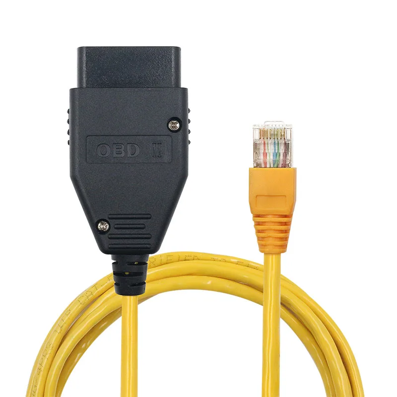 Newest ENET Date Cable For BMW F-series ICOM Coding OBD2 Diagnostic Cable Ethernet to Data OBDII Coding Hidden Data Tool