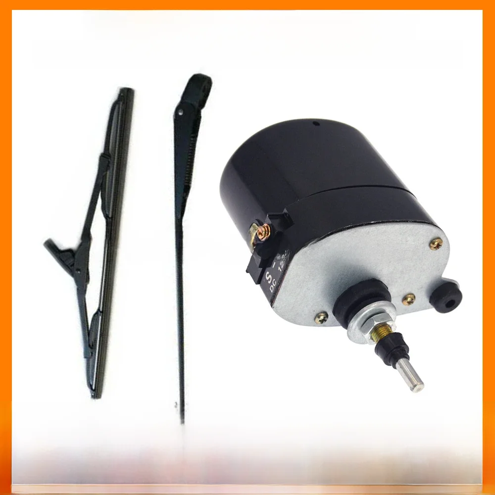 Universele 12V ruitenwissermotor of arm met blad 01287358 7731000001 0390506510   Geschikt voor Willis Jeep-tractor - afbeelding 2