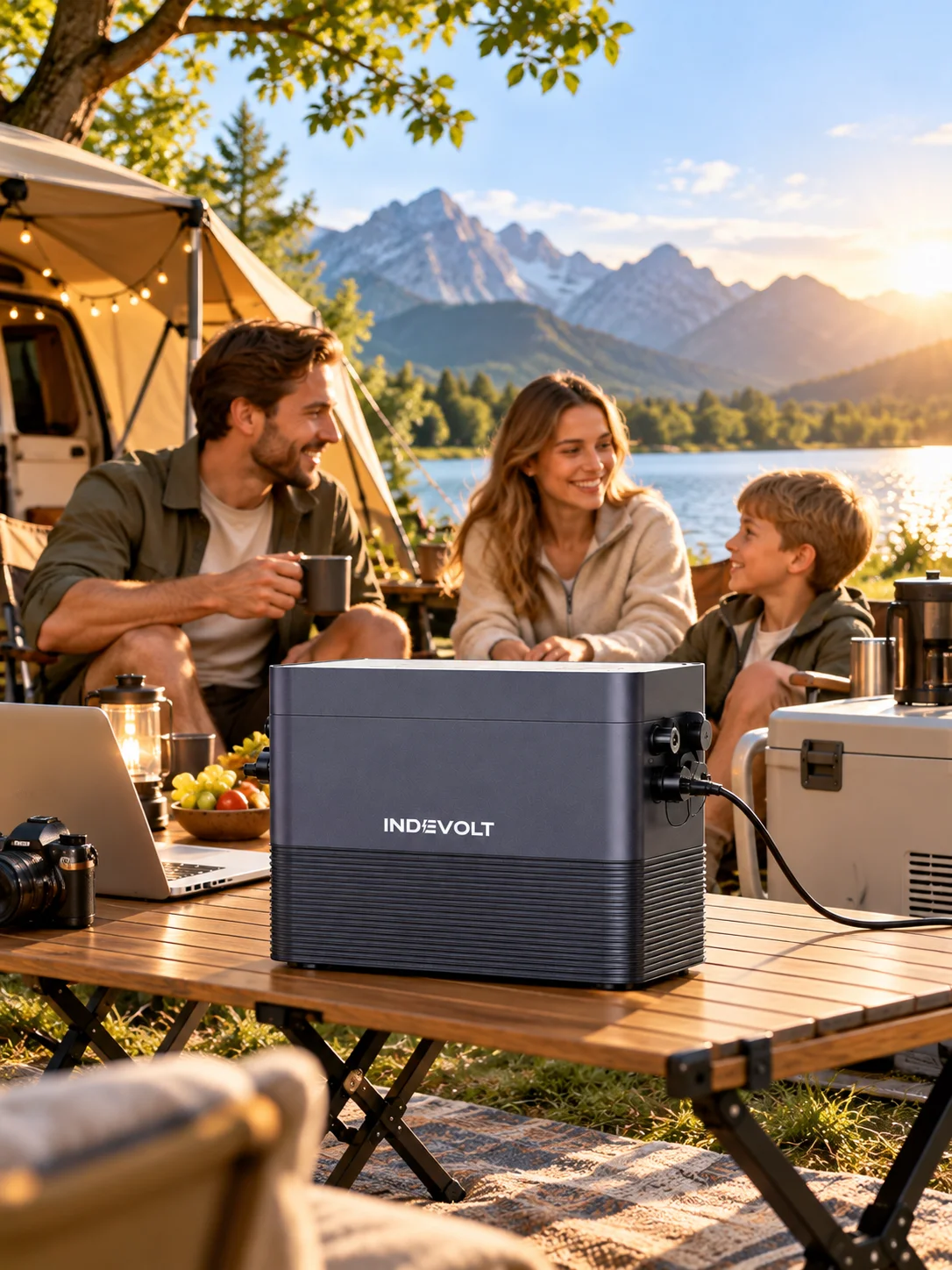 Indevolt BK1600 – system magazynowania energii słonecznej do użytku na balkonie, 1636 Wh, bateria LiFePO4, 1200 W, dwukierunkowe połączenie z siecią AC, rozszerzalny system awaryjnego zasilania domu, — 2