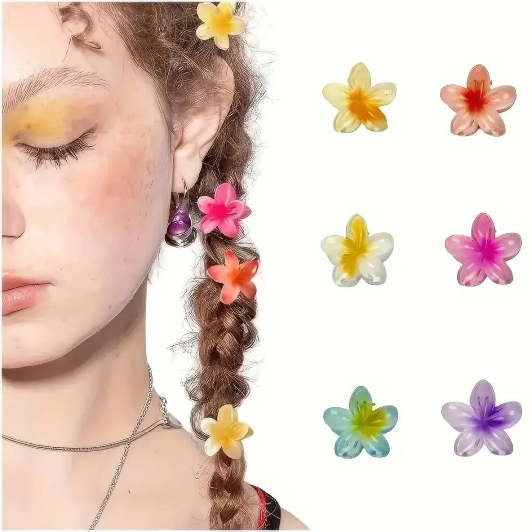Pasadores para Cabello con Diseño de Flores Pasteles