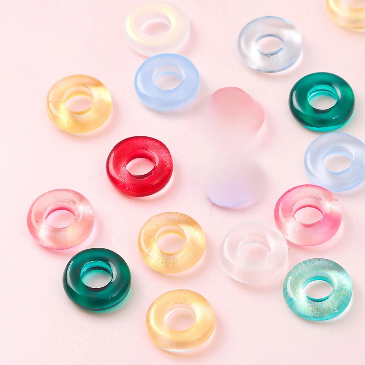 Perles de sécurité en verre faites à la main, document mixte aléatoire, unique, bricolage, bijoux exécutifs, collier, boucles d'oreilles, accessoires, 20 pièces, 60 pièces