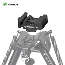 FANAUE-abrazadera de liberación rápida con adaptador Bipod, montaje Compatible con Arca Swiss/RRS, cola de Milano A Adaptador Picatinny para trípode Bipod