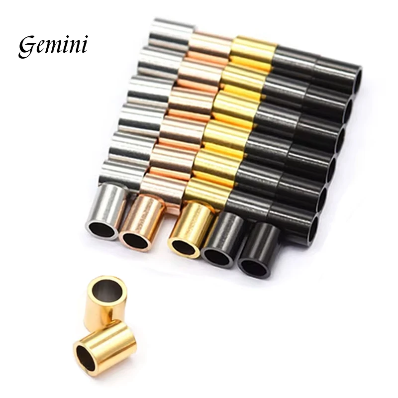 

50Pcs Stainless Steel Magnetic Clasp 1/1.5/3/4/5mm Leather Cord Bracelet Necklace Connector End Cap For Jewelry Making Accessory