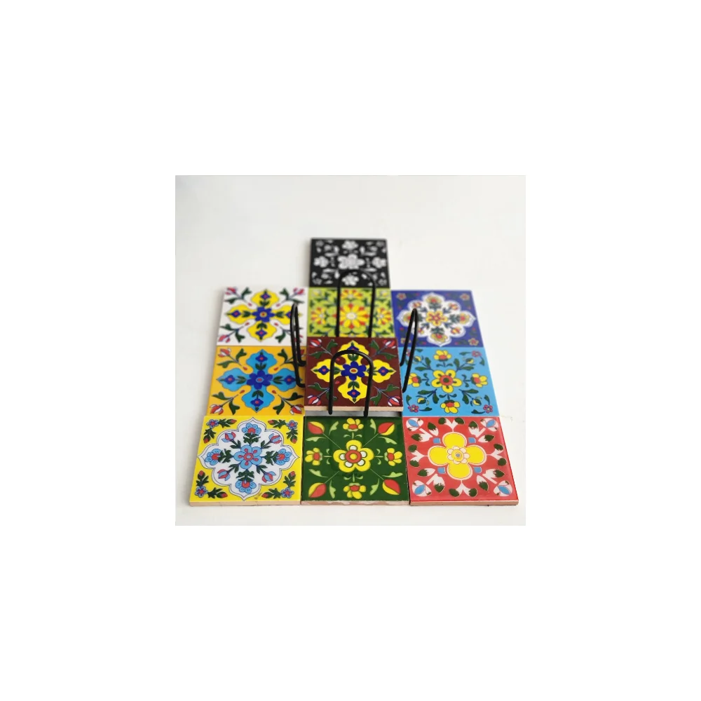 

Ceramic Coaster - Set of 10 pcs - (4x4x1 inches)