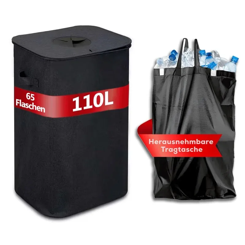 Große Kapazität Haushalt Aufbewahrung Korb Faltbare leere Flasche Aufbewahrung Box Recycling Box Waschkorb Innenmülleimer Partys Aufbewahrung Eimer tragbare Aufbewahrungstasche
