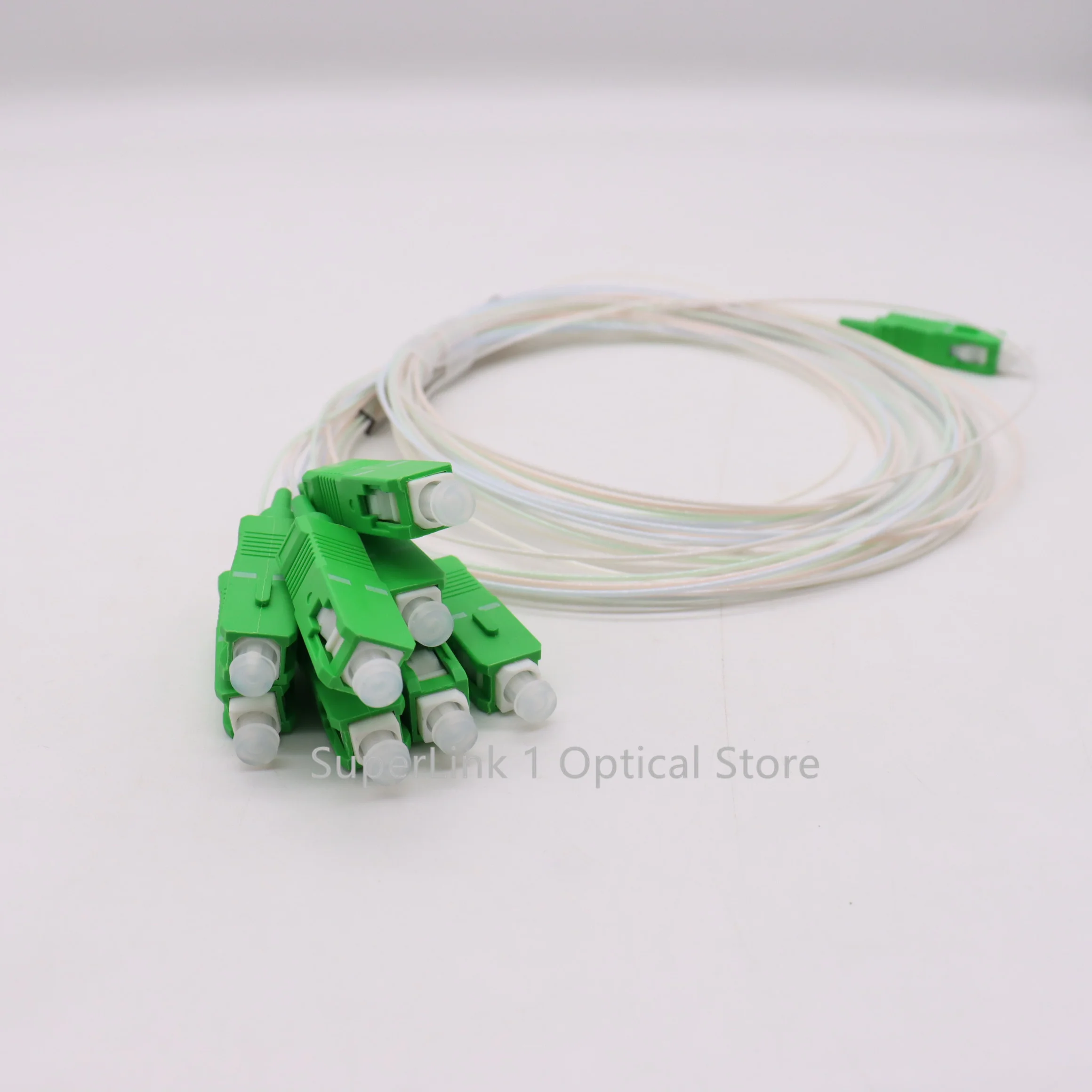 10 pz fibra ottica PLC Splitter 1x8 SC APC SC UPC ftth Mini tubo d'acciaio tipo 0.9mm fibra ottica Splitter scapc scupc Connecter