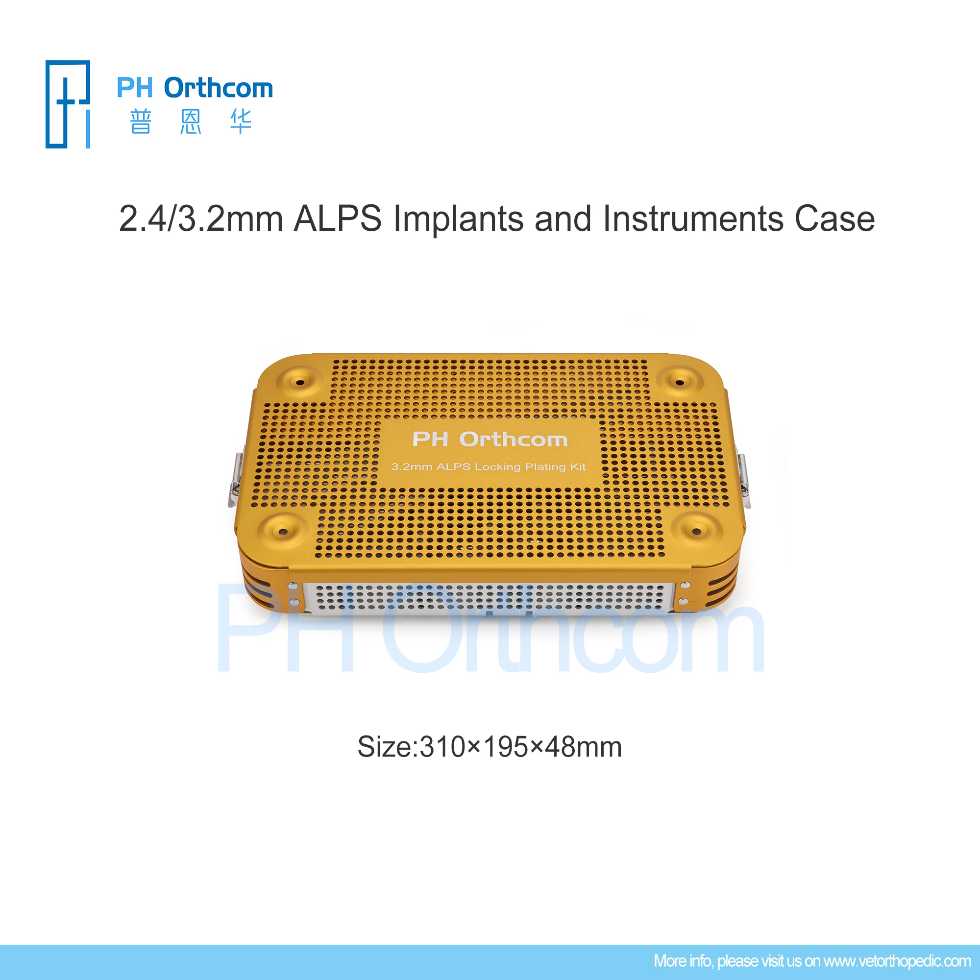 ALPS  2.4mm/3.2mm Medium Locking Plate System Orthopedic Surgical Instruments and Implants Set for Veterinary Pets