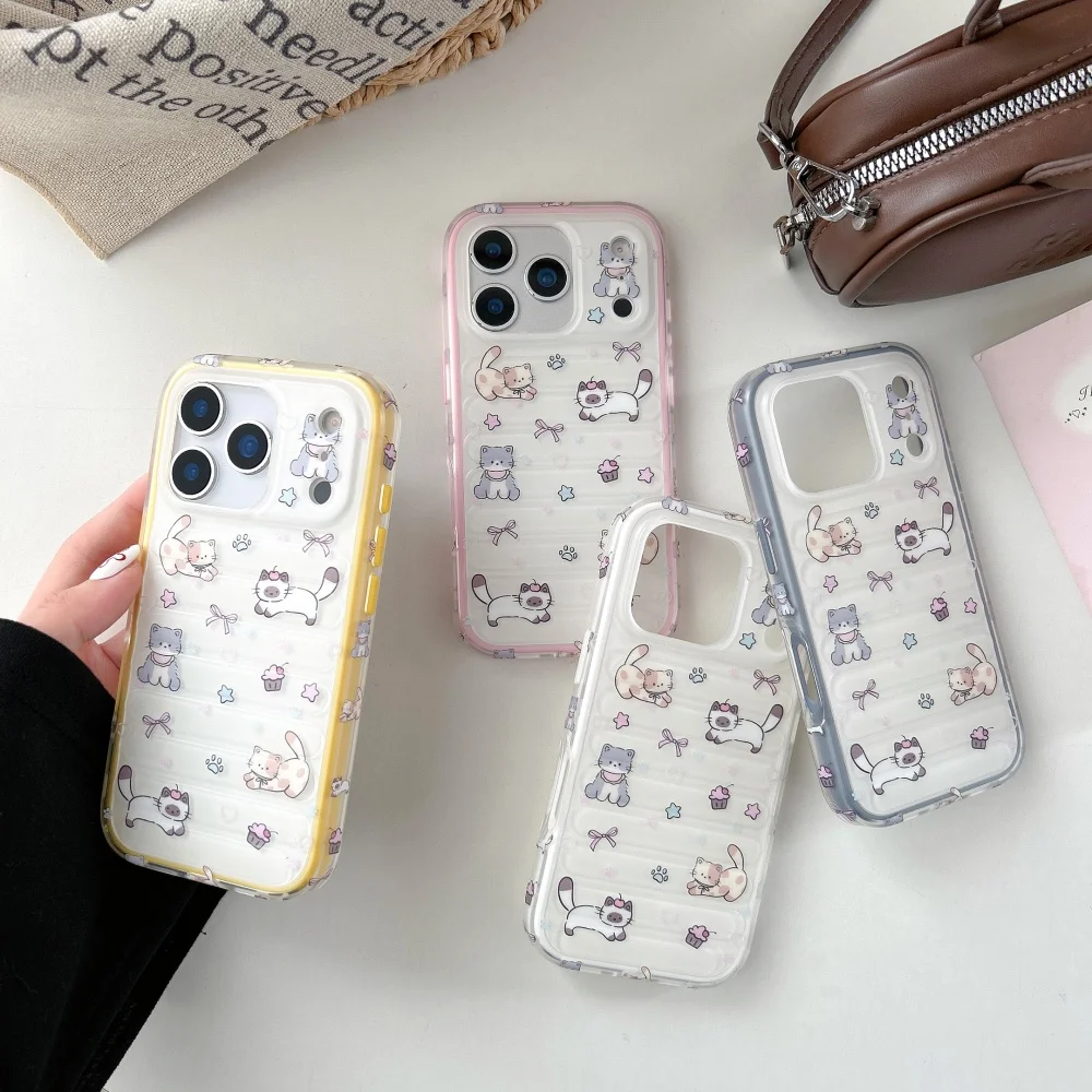 

Cute and lively cat star mobile case, suitable for iPhone 14/15/16/17 Pro Max, cute and healing new shockproof protective case