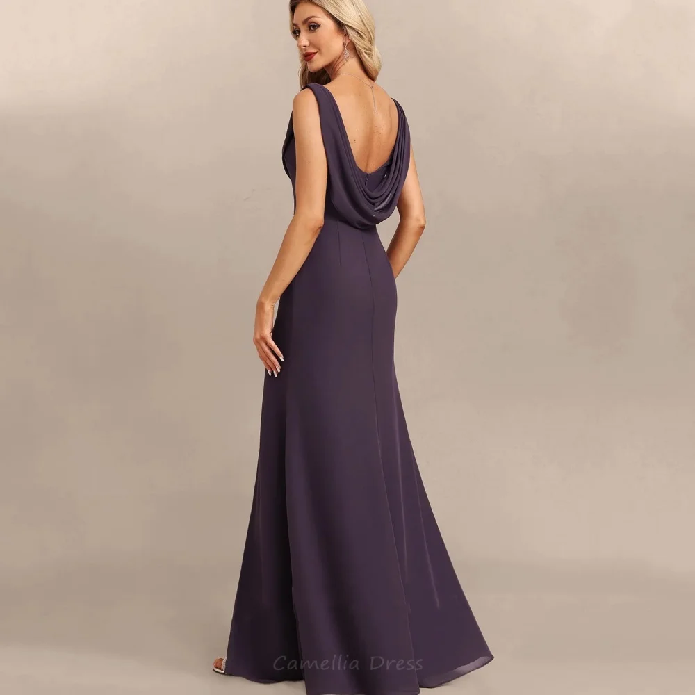 Customized Mother of the Bride Dress Tank Mermaid Dress Vintage Split Party Gown Applique Sequins vestido invitada boda