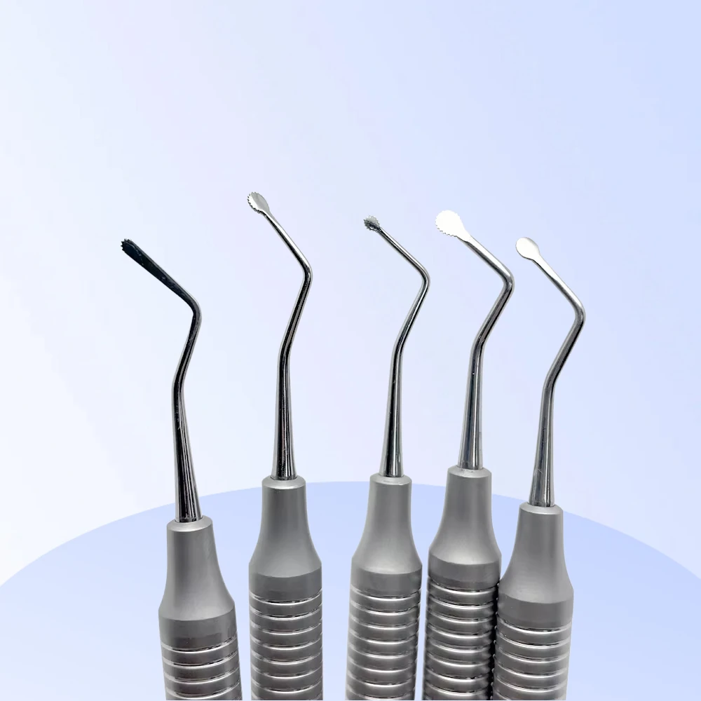 5Pcs Dental Gingival Cord Packer Retraction Instruments Separator Serrated Picker Placement Round Dentist Clean Care Material