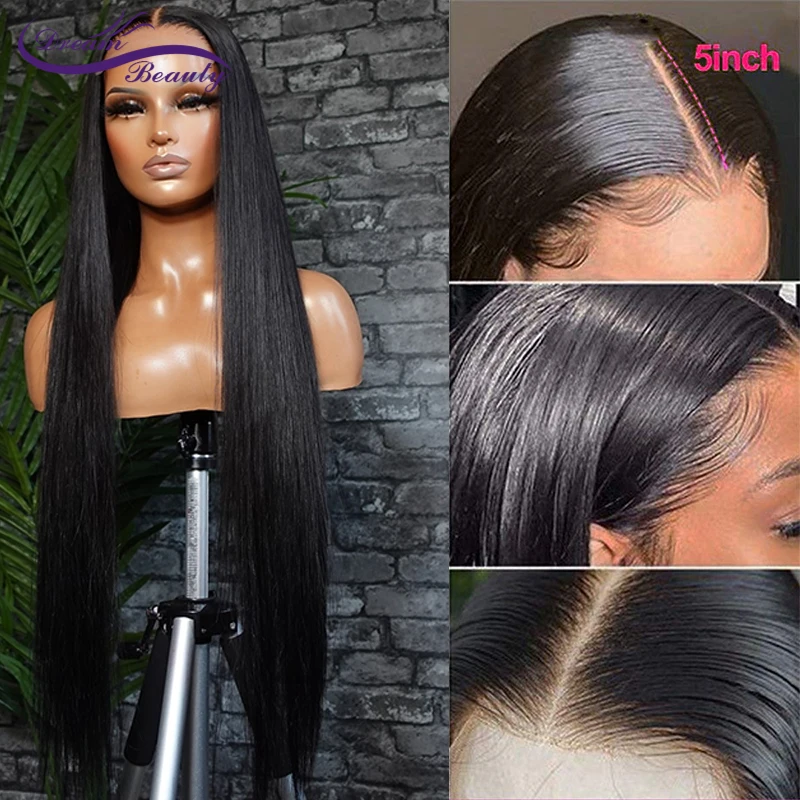 Straight 13x4 HD Lace Frontal Wigs Brazilian HD Lace Wigs For Women Lace Front Human Hair Wigs Preplucked Baby Hair Hairline