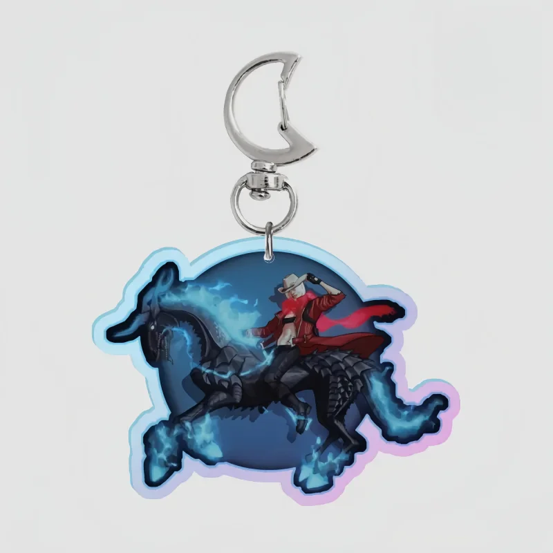 Devil May Cry 3 Year Of The Horse Dante Acrylic Keychain DMC3 Game Character Pendant Backpack Bag Charm Fan Collectible Gift