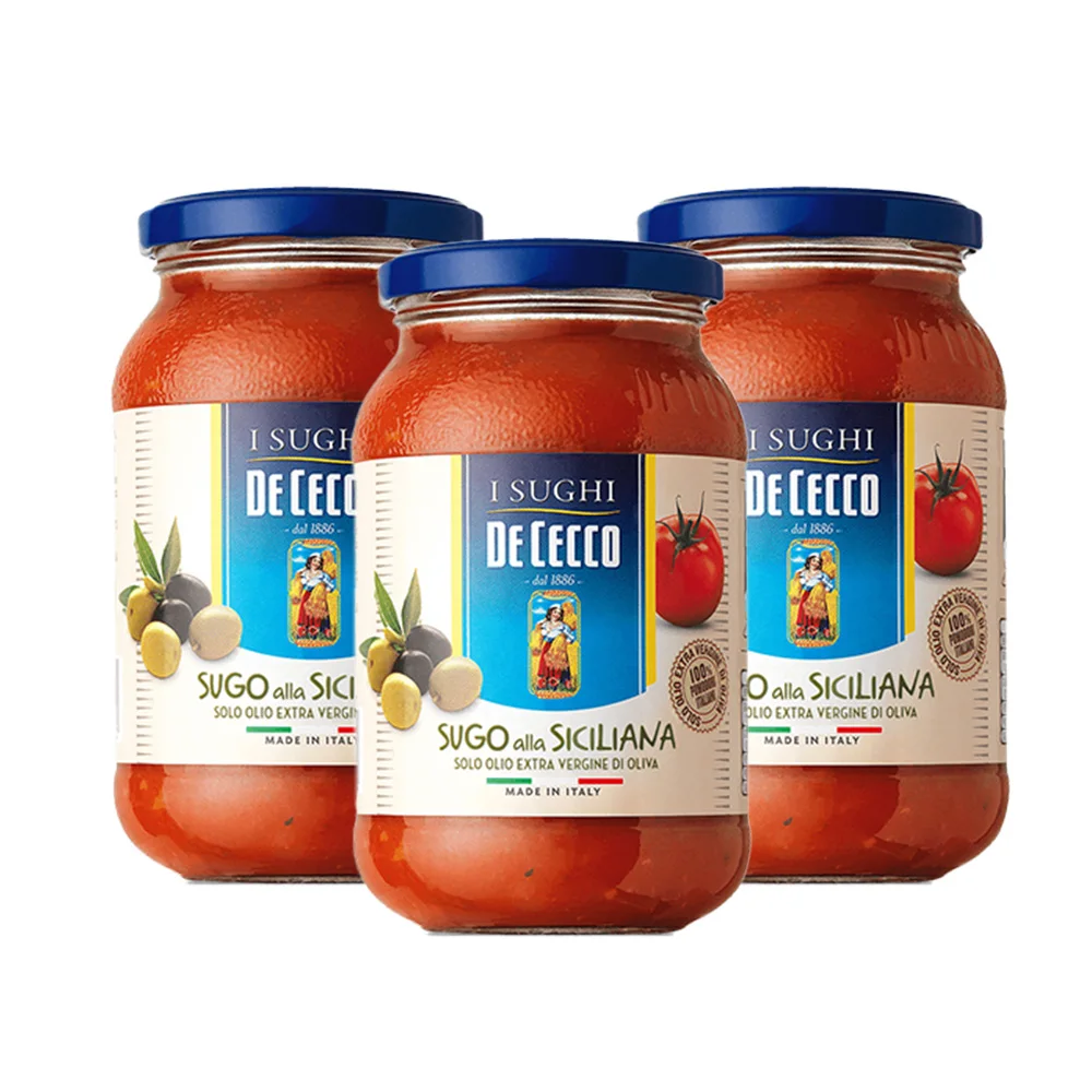 Salsa de tomate siciliana checa, 400g x 3