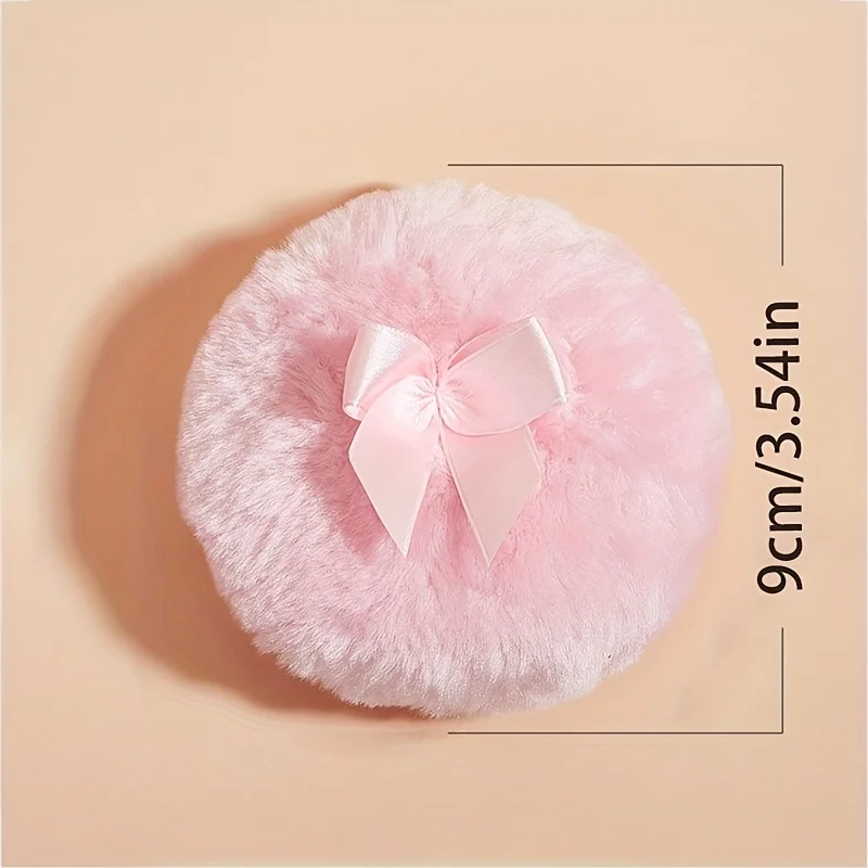 1PCS Large Powder Puff, Soft Fluffy Beauty Sponge, With Bow, For Face And Body, Infants And Adults