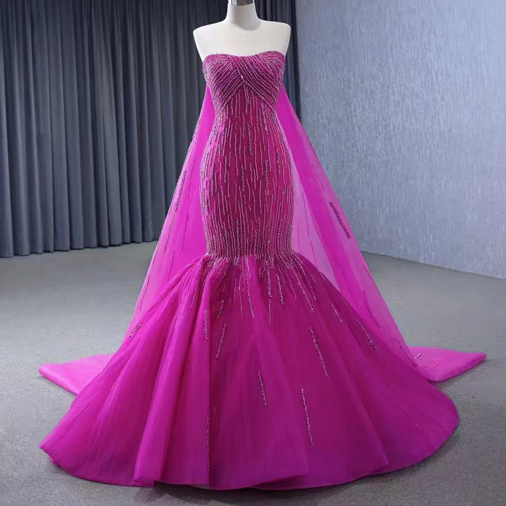 

Элегантное розово-красное вечернее платье в форме сердца без рукавов со шнуровкой сзади и кристаллами-футляром, настраиваемое 2026