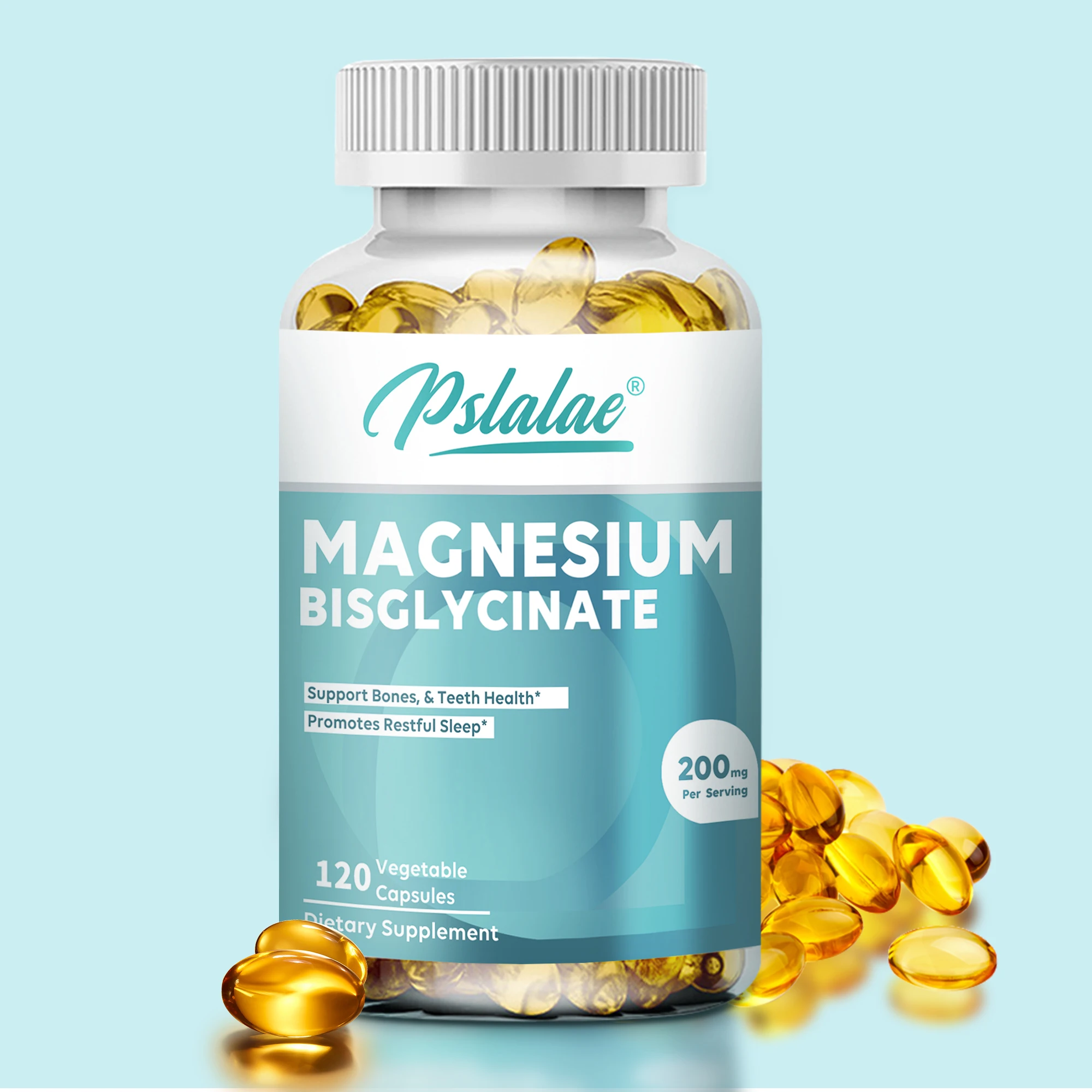 Magnesium Bisglycinate 200mg - Support Muscle, Nerve, Joint and Heart Health, Promotes Restful Sleep - 120 Capsules