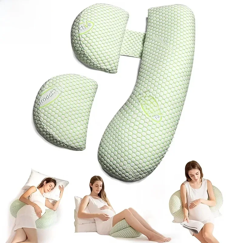 PANGDUBE oreiller de grossesse multifonctionnel pour femmes enceintes oreiller enceinte coussin d'allaitement oreiller de couchage de maternité 3