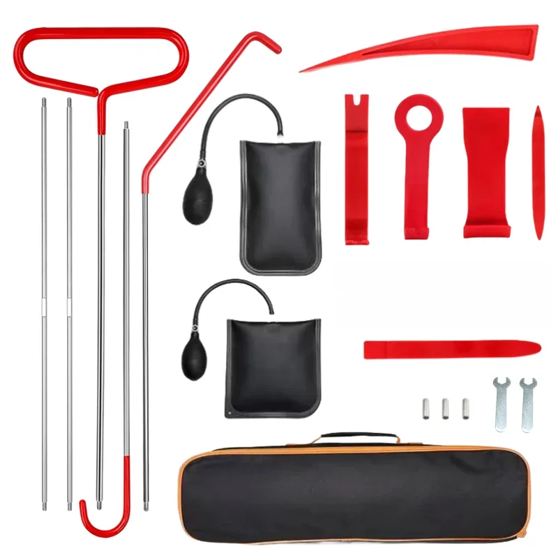Outils manuels de réparation de porte de voiture, pompe à cale, serrurier, Kit épaissi, coussin d'air, déverrouillage ouvert d'urgence, ensemble d'outils de saisie à longue portée