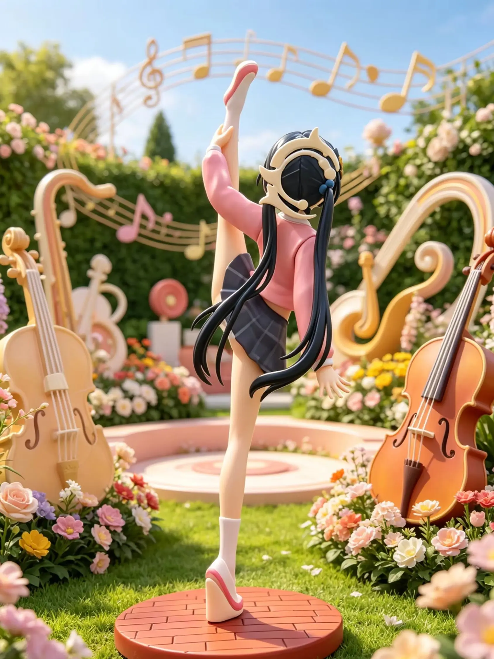 Leg-lifting Princess Peripheral figurine model table decoration, birthday gift, trendy toy scene decoration, car decoration view 4