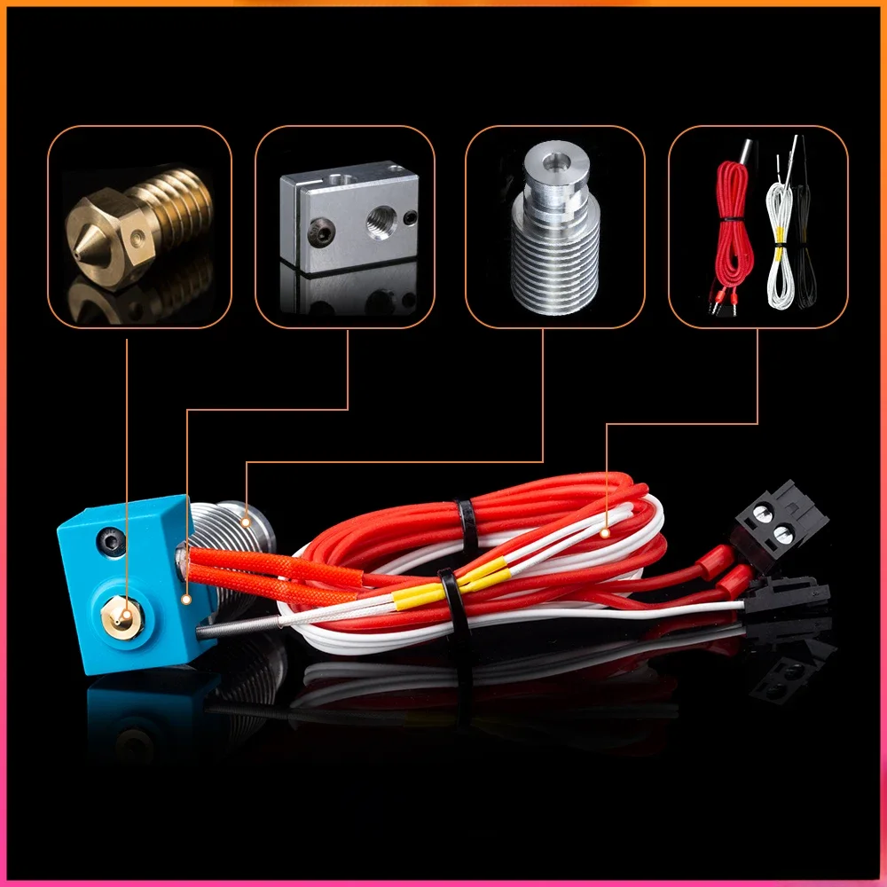 Trianglelab V6 Hotend wstępnie zmontowana jednostka do drukarki 3D PRUSA i3 MK3 MK3S MK2/2.5 v6 z dyszą radiatora — zdjęcie 2
