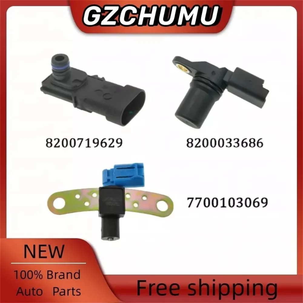 3 PCS Map + Crankshaft Camshaft Position Sensor 8200033686 7700103069 8200719629 For Renault Clio Megane Kangoo