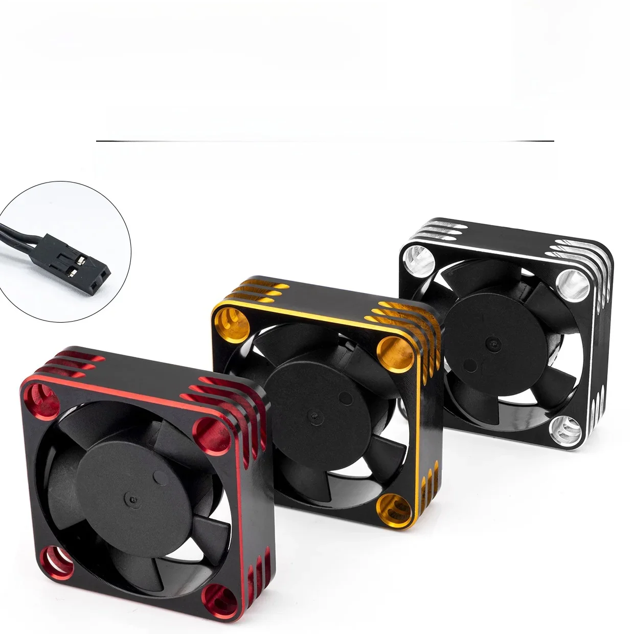RCZIPROY RC 25mm 30mm 35mm 40mm 50mm Fan Koelventilator RC Creeper 1/10 1/8 1/5 540 550 3650 Motor Borstelloze/Geborstelde ESC RC Auto - afbeelding 2
