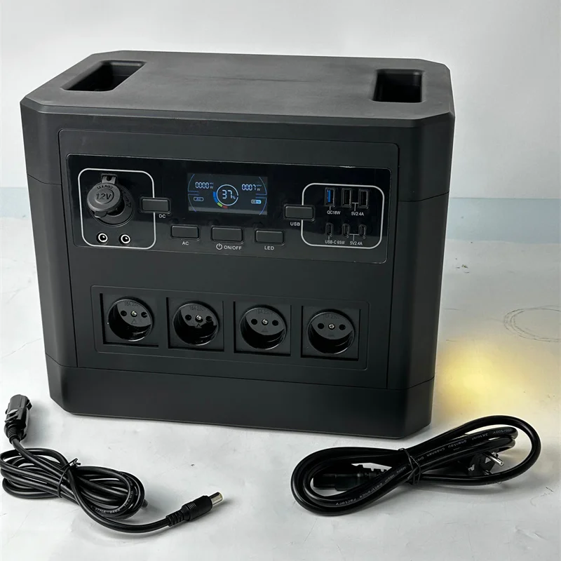 

1200W 2000W Pure Sine Wave Outdoor Camping Lithium Power Generator AC Power Supply Bank Solar Portable Power Station