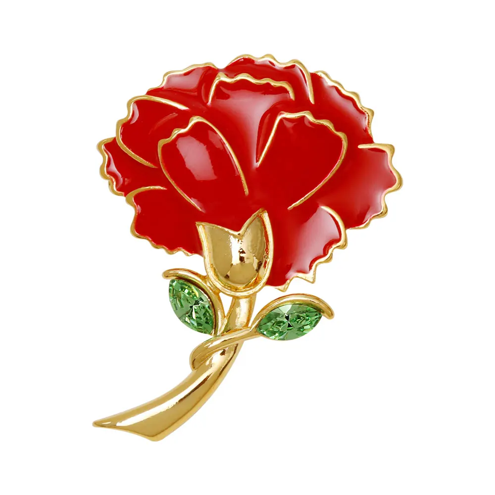 B1302 Mini Art Crystal Carnation Brochs Father's Day Gift Recommended
