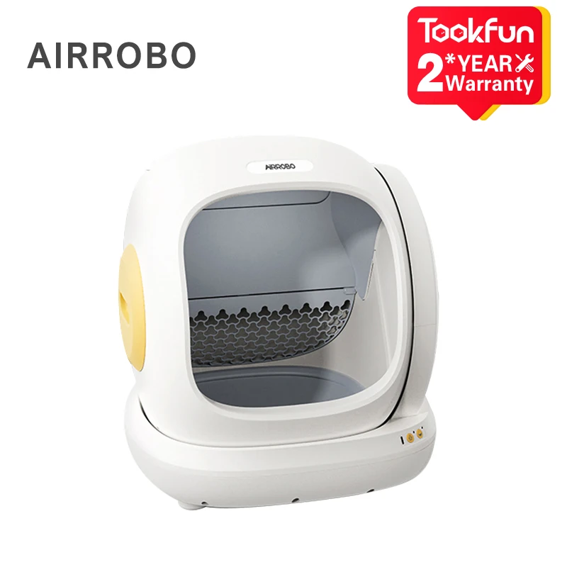 

Tookfun AirRobo Automatic Cat Litter Box Open Deodorizing Smart Cat Toilet Electric Cat Poop Shovel 75L Gravity Sensor 42dB