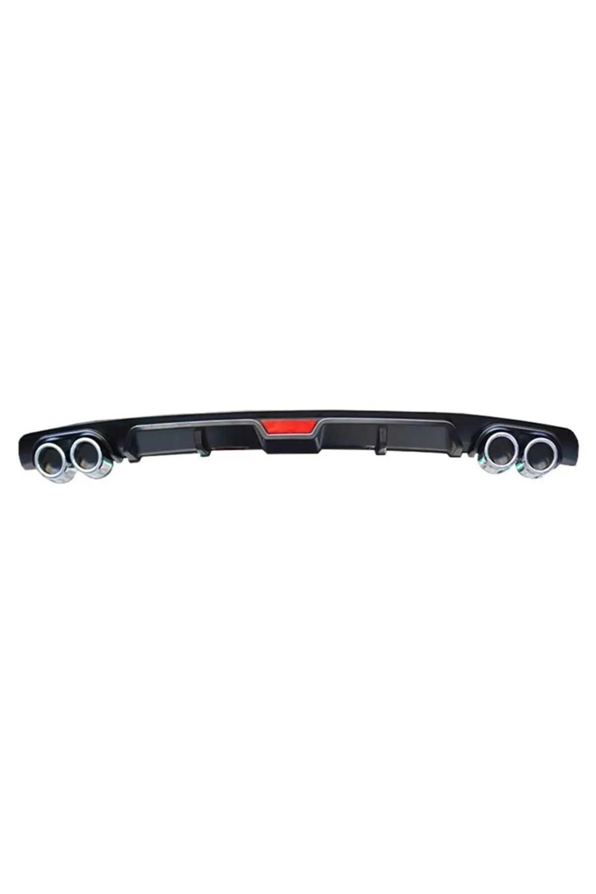 For Fiat Bravo Rear Diffuser Universal Black or Gray + Four Chrome Exhaust View - Spoiler Wings Lip Flaps Antenna Tires Battery