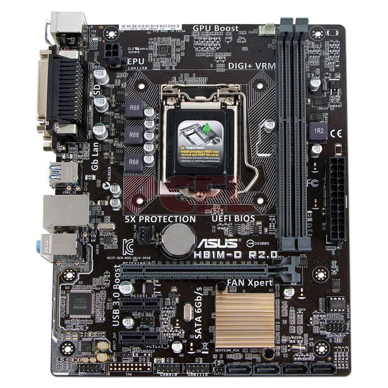 

Asus H81M-D R2.0 Desktop Motherboard H81 Socket LGA 1150 i3 i5 i7 DDR3 16G Micro-ATX UEFI BIOS Original motherboard