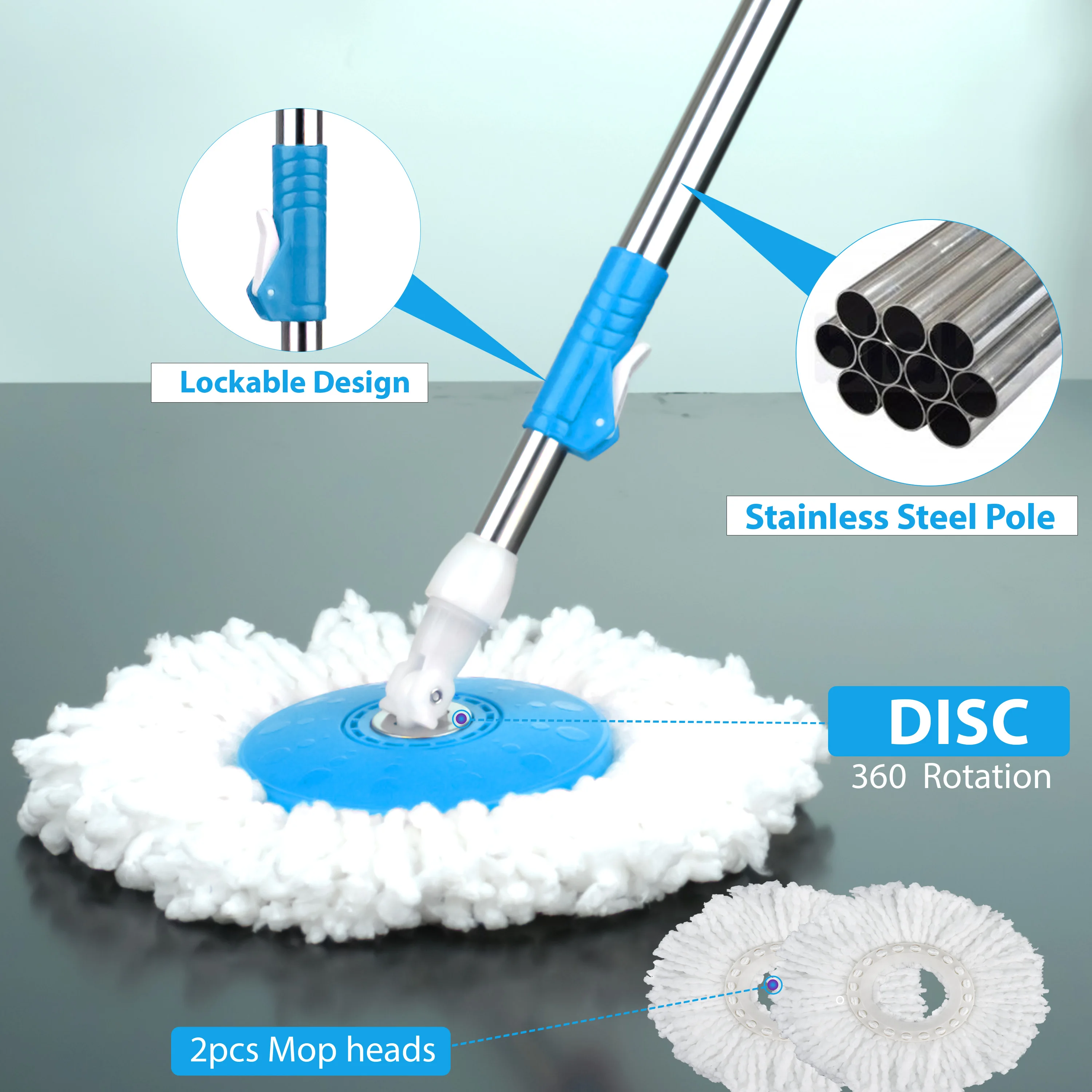 Picture 5: 360° Spin Rotating MOP & Bucket Set