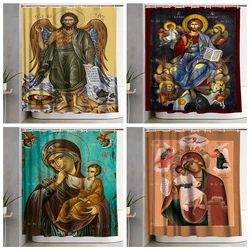 Saint John The Baptist Prophet Our Lady Mary Religious Gifts Christ Icon Orthodox Waterproof Shower Curtains By Ho Me Lili