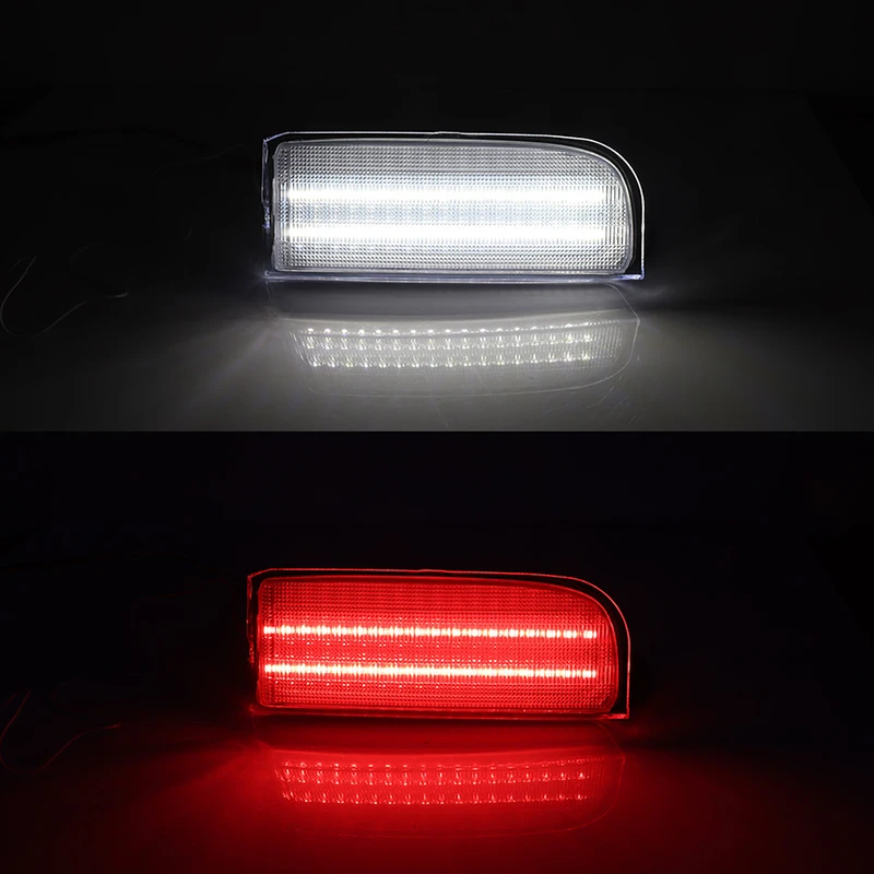 2pcs For Land Rover Range Rover L322 Rear Backup White Lamp License Plate Light Assembly and Red Tail,Brake & Rear Fog Lamps