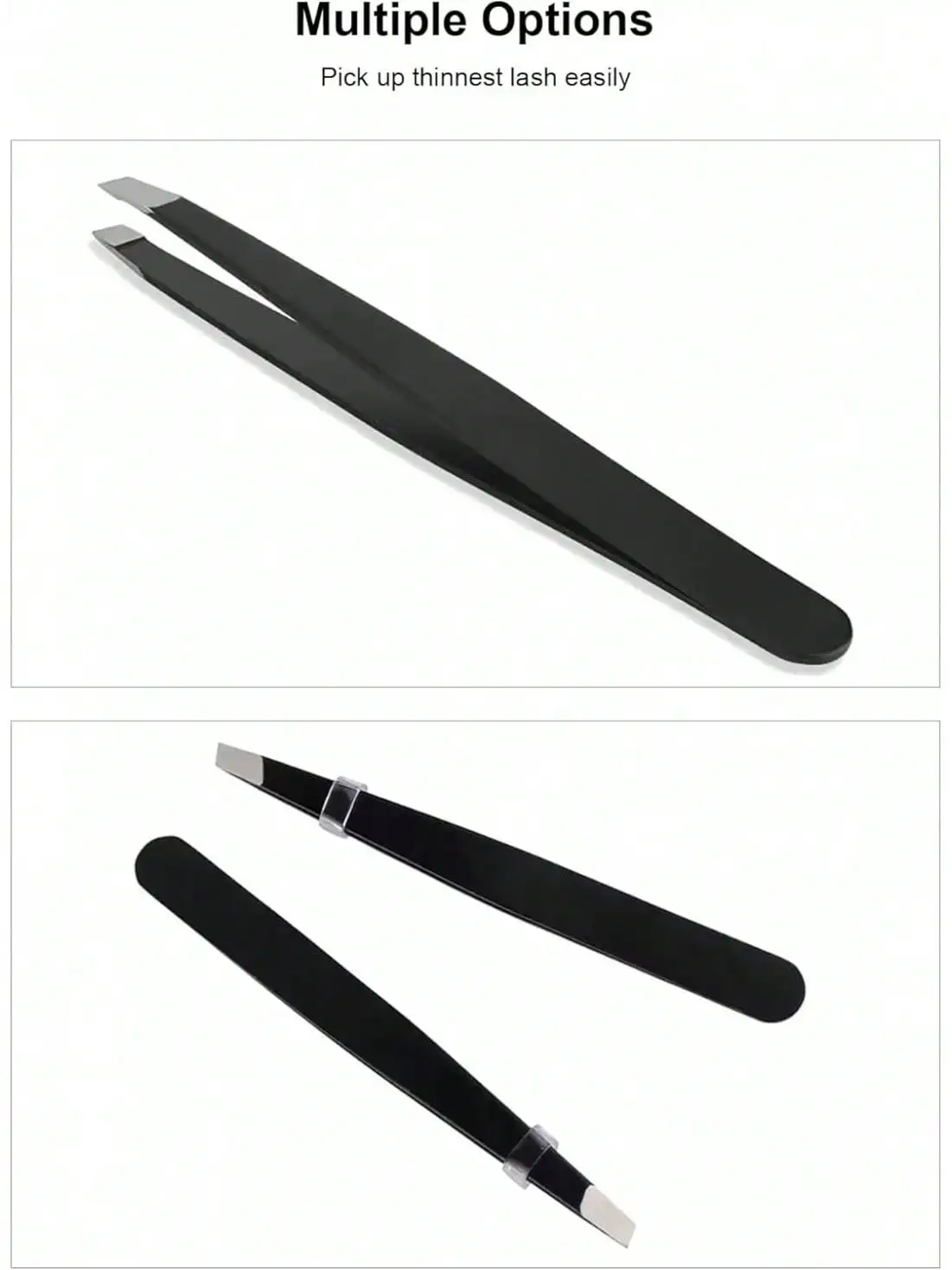 4 szt. Pęsety wielofunkcyjne dla kobiet - zestaw narzędzi do usuwania włosów zakrapiałych, pęsety do depilacji brwi z 4 kształtami