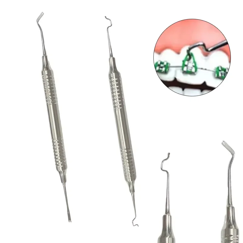 2PCS Dental Orthodontic Tools Twirl-on Module Ligature Tie Placer Placement Elastic Ligation Ring Holder Tool Dentist Supplies