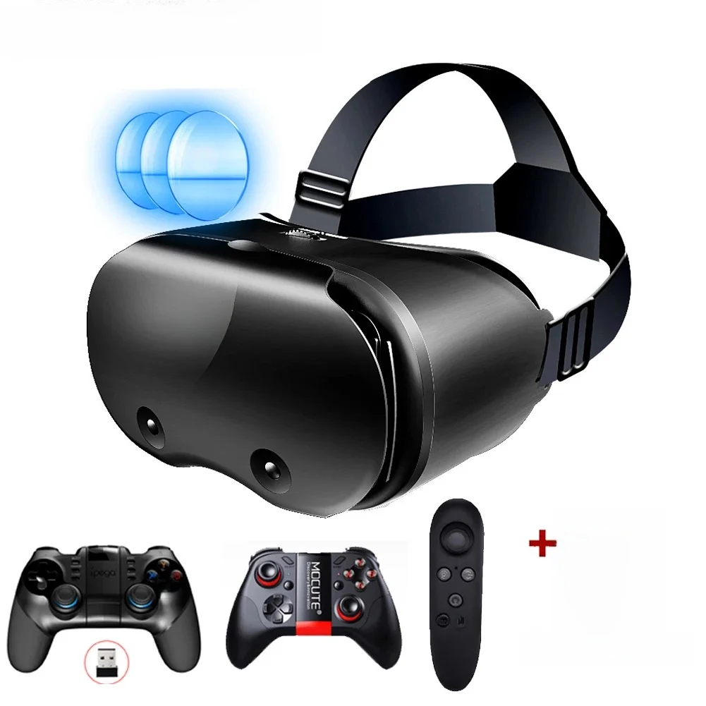 Okulary VR 3D Wirtualnej Rzeczywistości do iPhone'a Androida Smartfona Telefonu Komórkowego Hełm Zestaw Słuchawkowy z Prawdziwymi Soczewkami Gogle Urządzenia — zdjęcie produktu 7