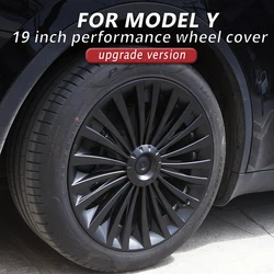 4PCS Hub Cap Performance Replacement Wheel Cap Automobile Full Rim Cover Accessories for Tesla Model y 19 Inch 2018-2023 Hubcap