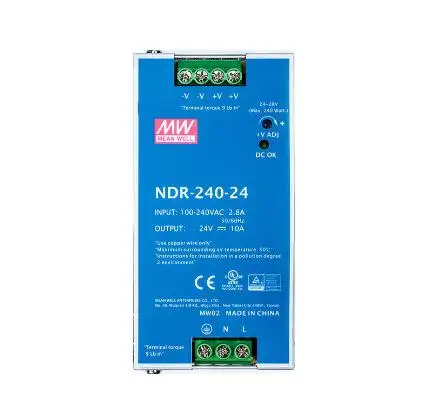 

Switching power supply NDR-240-24 240W | 24V | 90-264VAC/127-370VDC