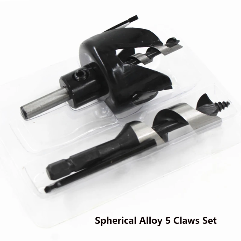Woodworking Bulat Pintu Kunci Lubang Melihat 4/5/6 Cakar Set Bor Bit Biasa Paduan Meng-upgrade Bahan untuk Pengeboran Bahan Kayu