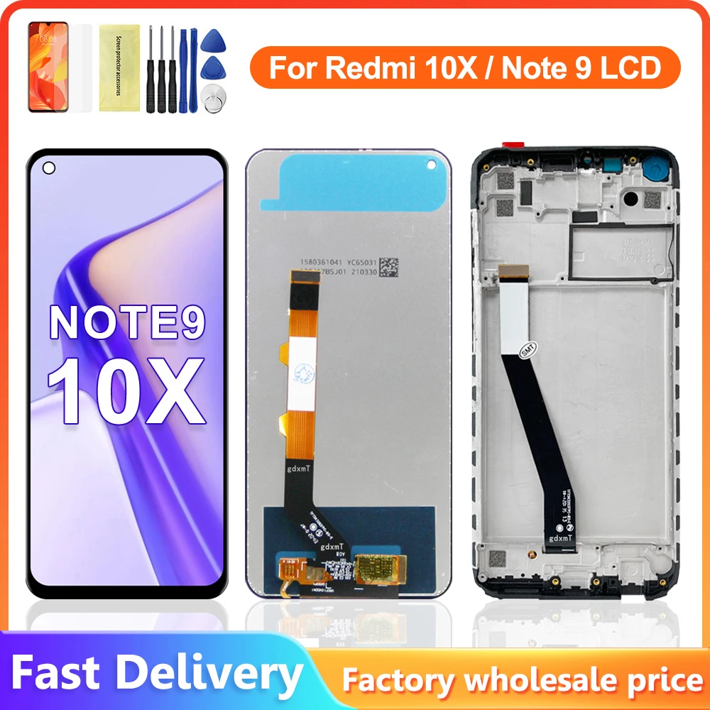 6.53'' Display For Redmi note 9 LCD Display Touch Screen Digitizer Assembly For Redmi 10X 4G LCD For Redmi note 9 Lcd Screen