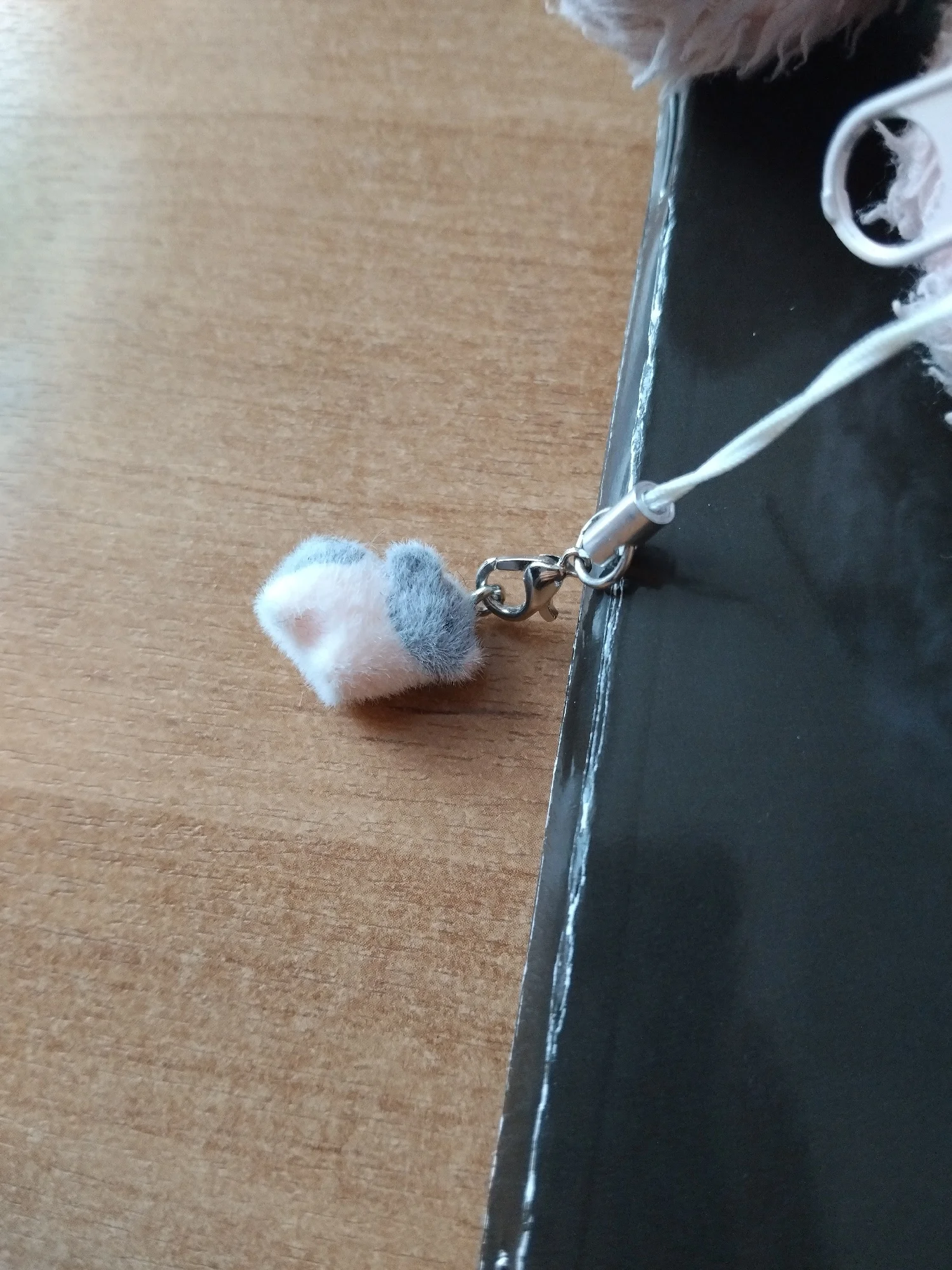 Cute Plush 3D Cat Keychain Creative Flocking Animal Pendant Bag Phone Lanyard Hanging Keycord Charm Keychain DIY Accessories photo review