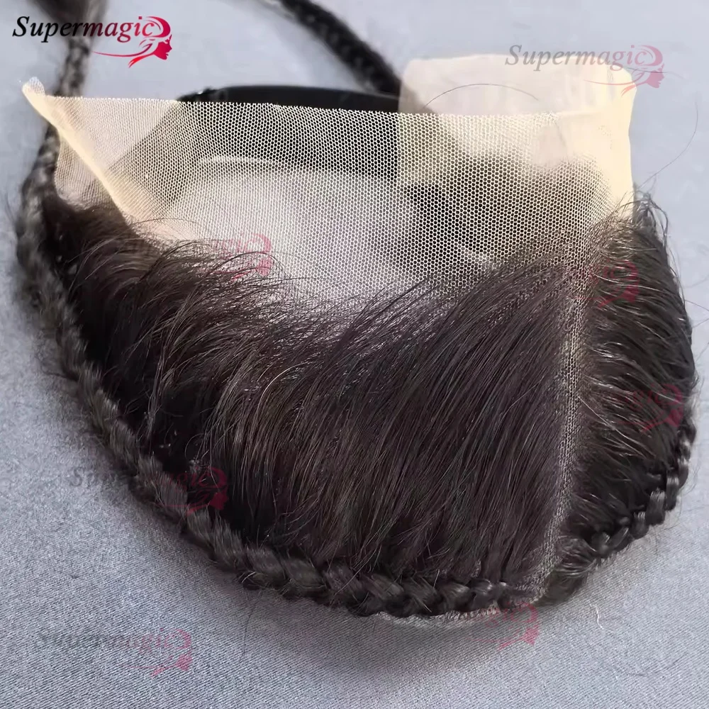 باروكة أمامية فقط 13 × 4 بدانتيل أمامي مستقيم مع ضفائر 12 14 16 بوصة طبيعية مستقيمة بدون صمغ جاهزة للارتداء والذهاب